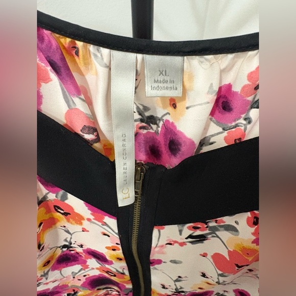 LC Lauren Conrad Floral Tank Top - Black, Pink, Yellow - Picture 4 of 6